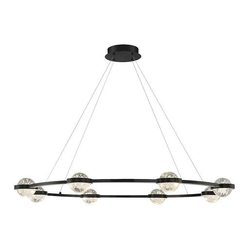 Eurofase Circolo LED Chandelier, Black/Clear Seeded