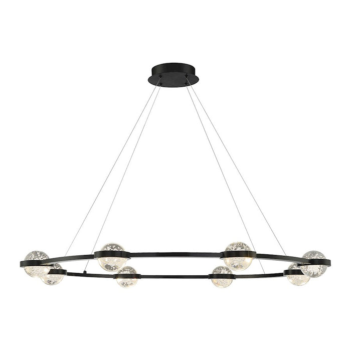 Eurofase Circolo LED Chandelier, Black/Clear Seeded