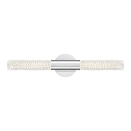 Eurofase Crossley 2 Light Wall Sconce, Chrome/Textured Roll