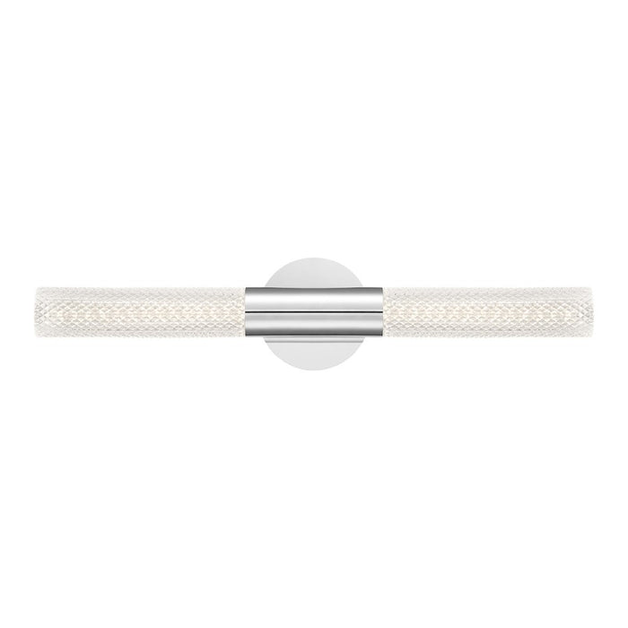 Eurofase Crossley 2 Light Wall Sconce, Chrome/Textured Roll