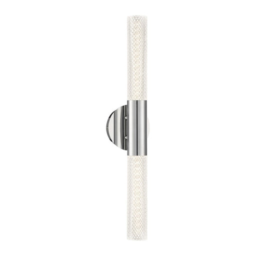Eurofase Crossley 2 Light Wall Sconce, Chrome/Textured Roll