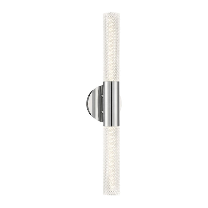 Eurofase Crossley 2 Light Wall Sconce, Chrome/Textured Roll