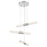 Eurofase Crossley 6 Light Chandelier, Chrome/Textured Roll