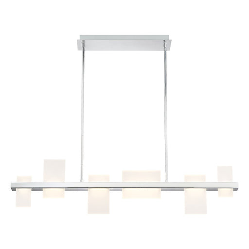 Eurofase Pannello LED Chandelier, Chrome/Frosted Acrylic