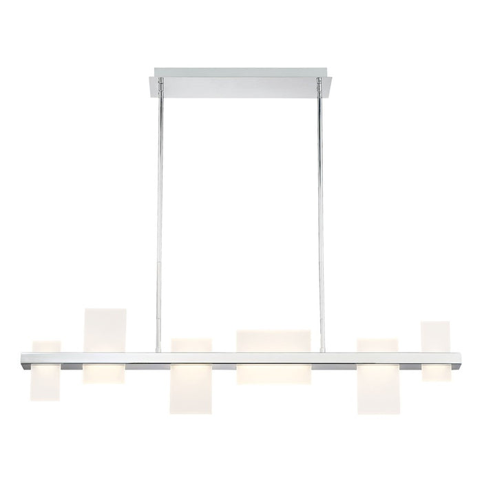 Eurofase Pannello LED Chandelier, Chrome/Frosted Acrylic