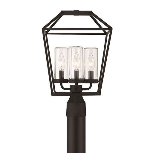Eurofase Bastille 4 Light18" Outdoor Post Light, Satin Black