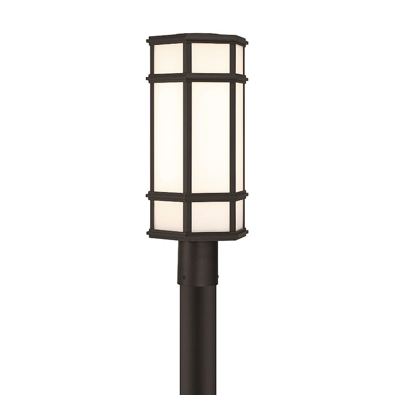 Eurofase Mont?1 Light 20" Outdoor LED Post Light, Satin Black