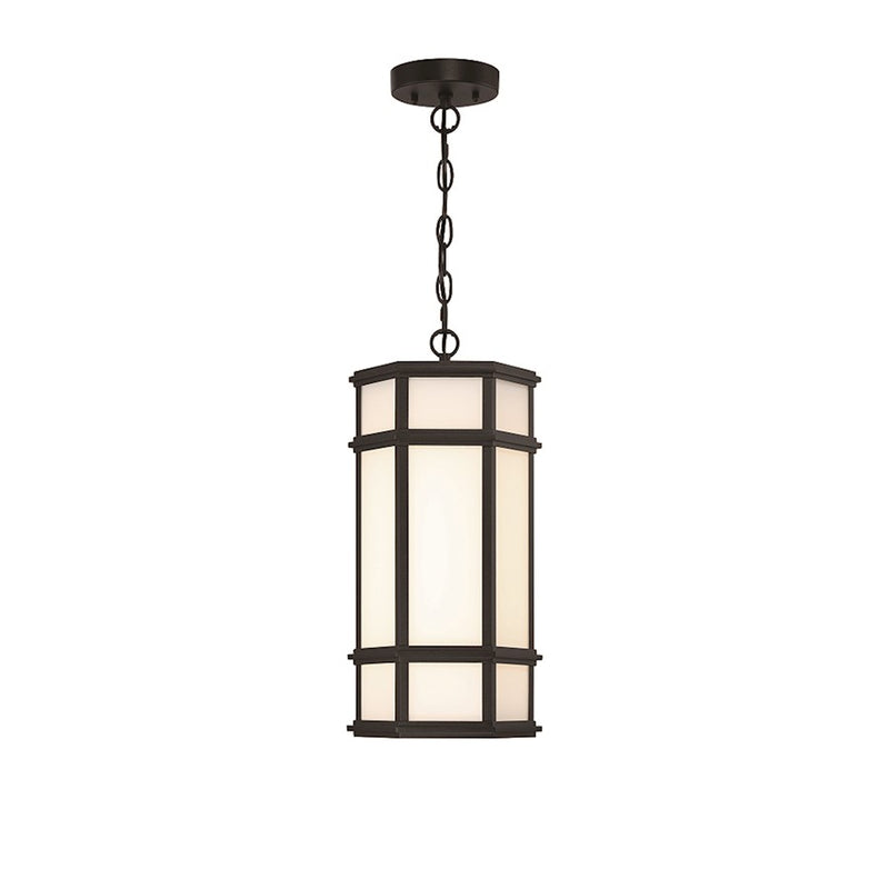 Eurofase Mont?1 Light 18" Outdoor LED Pendant, Satin Black