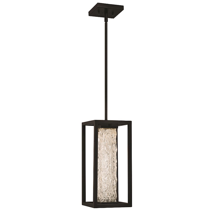 Eurofase Ilya 1 Light 7" Outdoor LED Pendant, Satin Black
