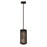 Eurofase Brama 1 Light 7" Outdoor LED Pendant, Black/Gold