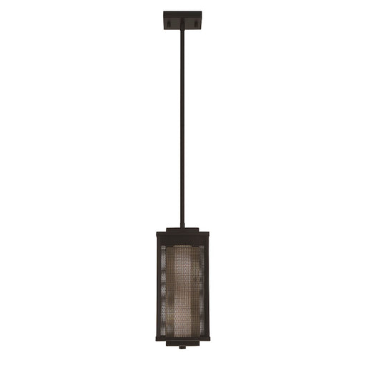 Eurofase Brama 1 Light 7" Outdoor LED Pendant, Black/Gold