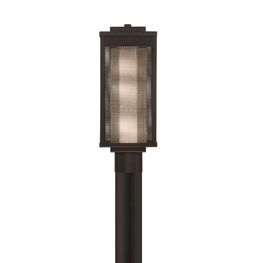 Eurofase Brama 1 Light 7" Outdoor Post Light, Black/Gold