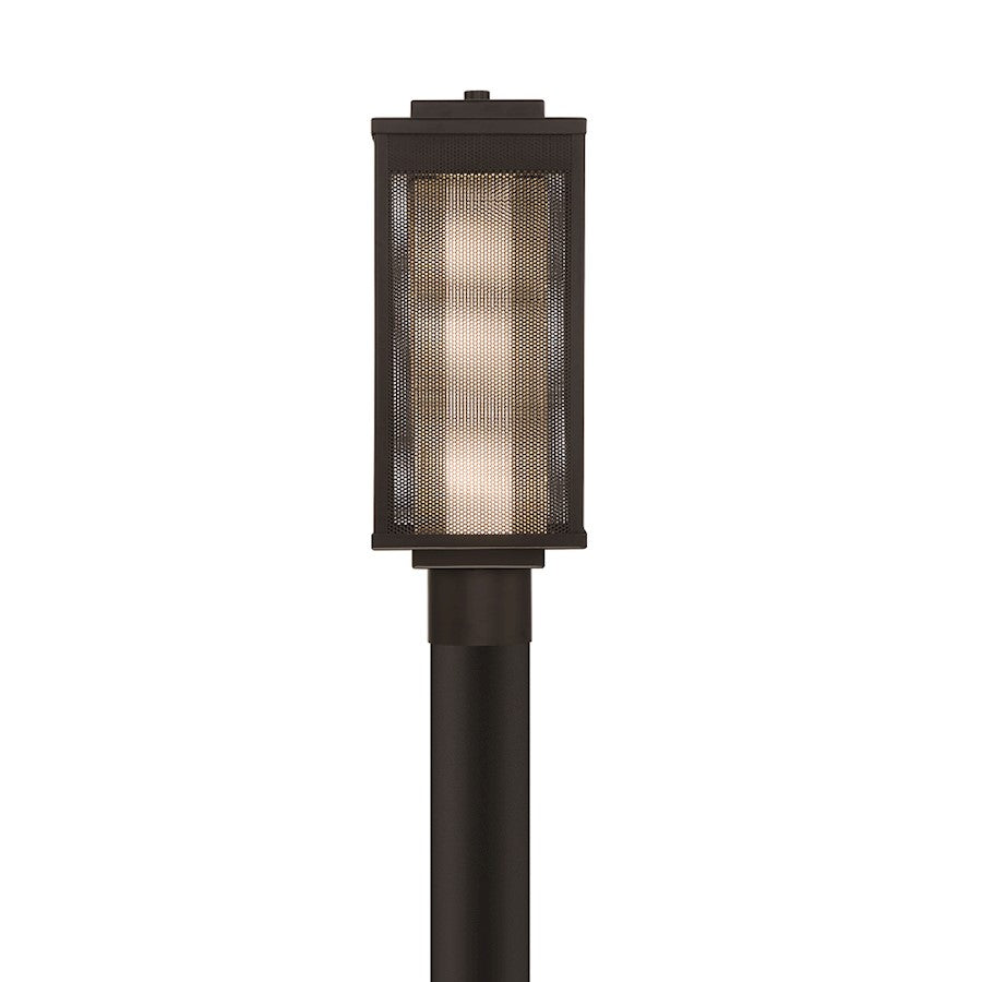 Eurofase Brama 1 Light 7" Outdoor Post Light, Black/Gold