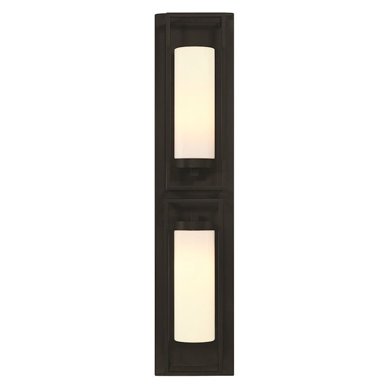 Eurofase Ren 2 Light 36" Outdoor Wall Sconce, Satin Black
