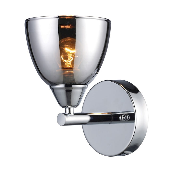 ELK Lighting Reflections 1-Light Wall Lamp, Chrome/Chrome-Plated Glass