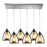 ELK Lighting Reflections 6-Light Rectangular Pendant, Nickel/Chrome