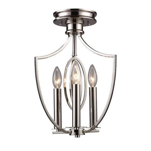 ELK Lighting Dione 3-Light Semi Flush, Nickel