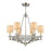 ELK Lighting Braxton 6-Light Chandelier, Nickel/Tan Fabric Shades