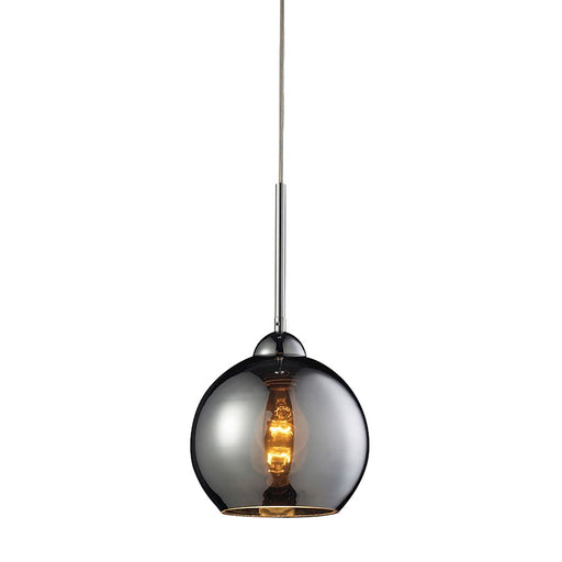 ELK Lighting Cassandra 1-Light Mini Pendant, Chrome