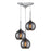 ELK Lighting Cassandra 3-Light Triangular Pendant, Chrome