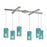 ELK Lighting Ice Fragments 6-Light H-Bar Pendant, Satin Nickel