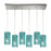 ELK Lighting Ice Fragments 6-Light Rectangle Pendant, Satin Nickel