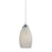 ELK Lighting Etched Glass 1-Light Mini Pendant, Chrome/White Etched
