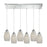 ELK Lighting Etched Glass 6-Light Rectangle Pendant, Chrome/Etched