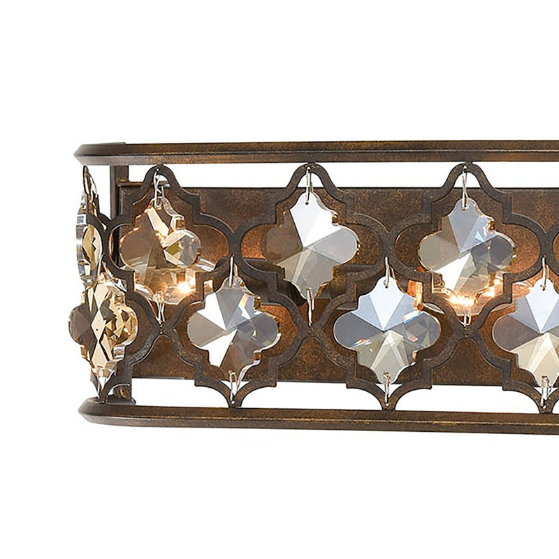 ELK Lighting Armand, Bronze/Amber Teak Crystal