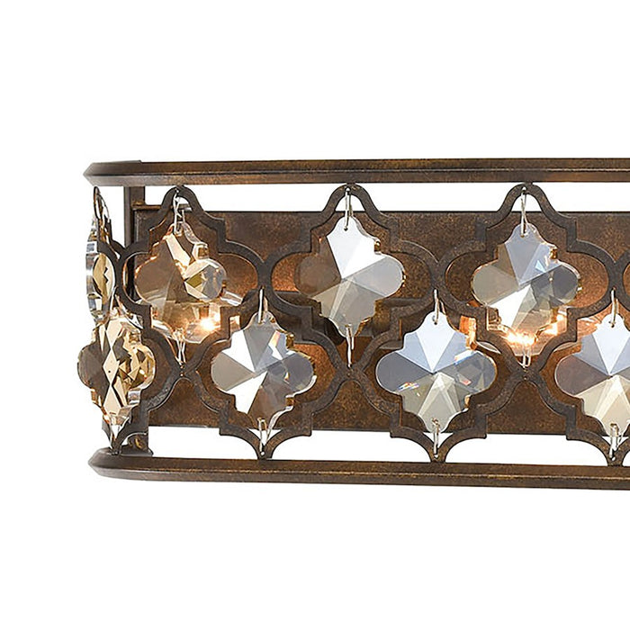ELK Lighting Armand, Bronze/Amber Teak Crystal