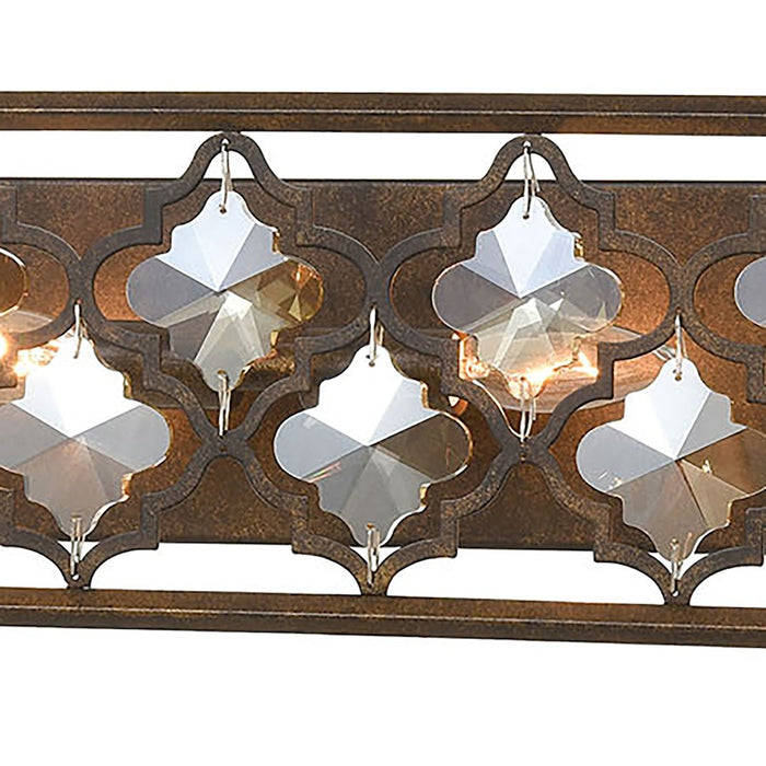 ELK Lighting Armand, Bronze/Amber Teak Crystal