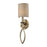 ELK Lighting Estonia 1-Light Wall, Aged Silver/Beige Fabric Half-Shade