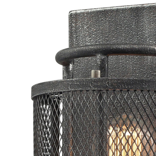 ELK Lighting Slatington 1-Light Sconce, Nickel & Graphite/Mesh