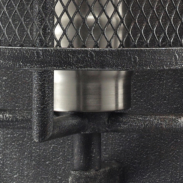 ELK Lighting Slatington 1-Light Sconce, Nickel & Graphite/Mesh