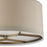 ELK Lighting Baxter 3-Light Semi Flush, Antique Brass/Beige Shade