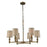 ELK Lighting Baxter 6-Light Chandelier, Brass/Beige Fabric Shades