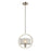 ELK Lighting Corisande Mini Pendant, Nickel/Silver Organza Drum Shade