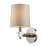 ELK Lighting Jorgenson 1-Light Wall Lamp, Polished Nickel/Cream Shade