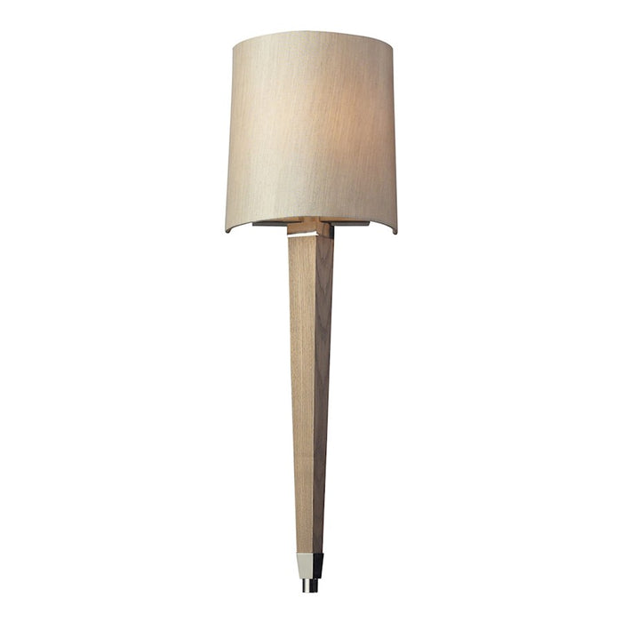 ELK Lighting Jorgenson 1-Light Sconce, Polished Nickel/Cream Shade