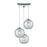 ELK Lighting Watersphere 3-Light Triangular Pendant, Chrome