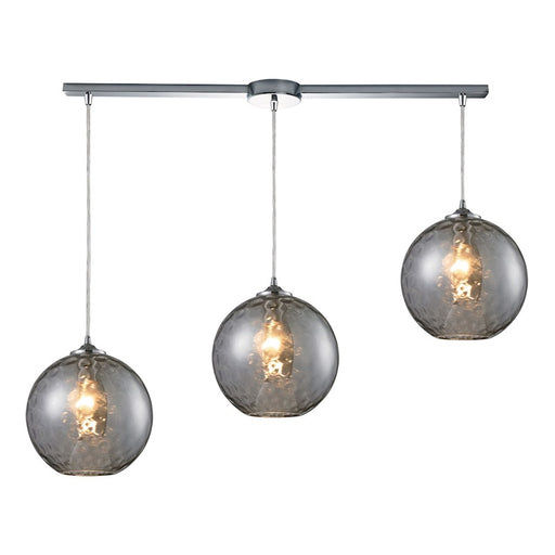 ELK Lighting Watersphere 3-Light Linear Mini Pendant, Chrome
