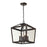 ELK Lighting Alanna 4-Light Pendant, Bronze/Clear Panels