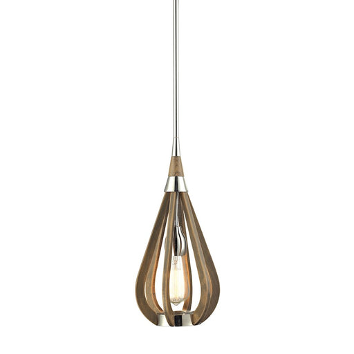 ELK Lighting Janette 1-Light Mini Pendant, Polished Nickel