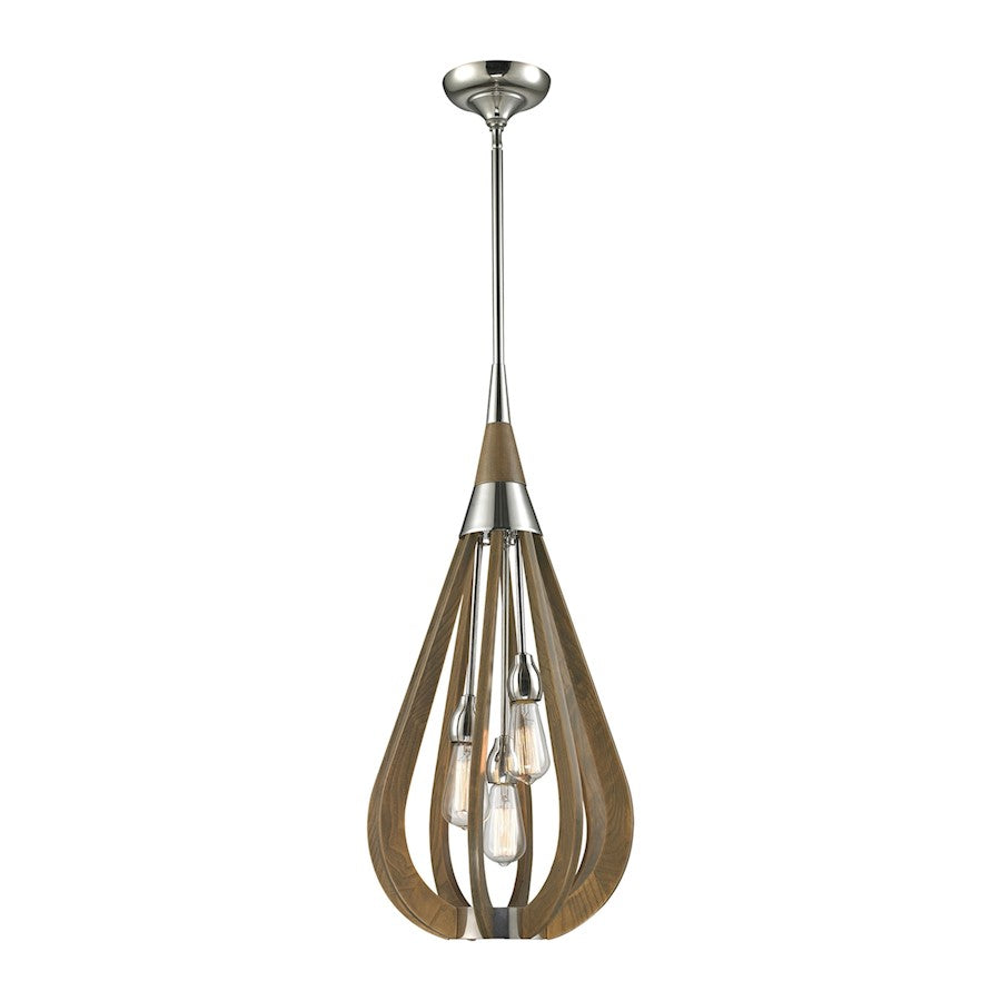 ELK Lighting Janette Chandelier, Polished Nickel