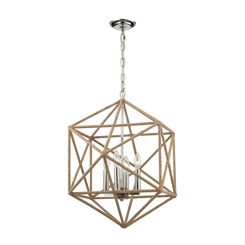 ELK Lighting Exitor Chandelier, Polished Nickel