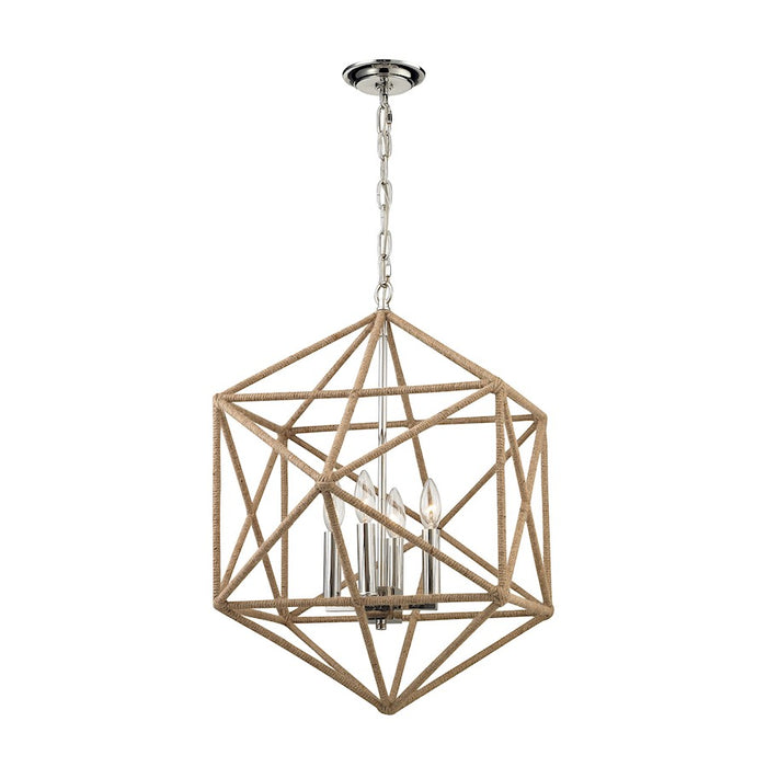 ELK Lighting Exitor Chandelier, Polished Nickel