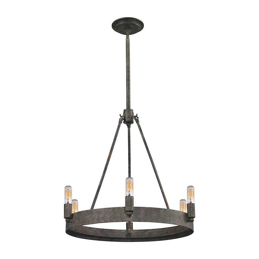 ELK Lighting Lewisburg Chandelier, Malted Rust