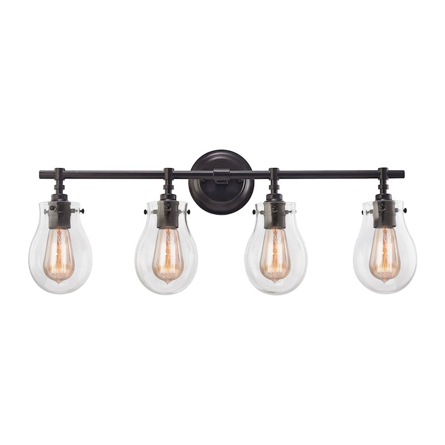 ELK Lighting Jaelyn Vanity Lamp, Oil Rubbed Bronze/Clear Glass
