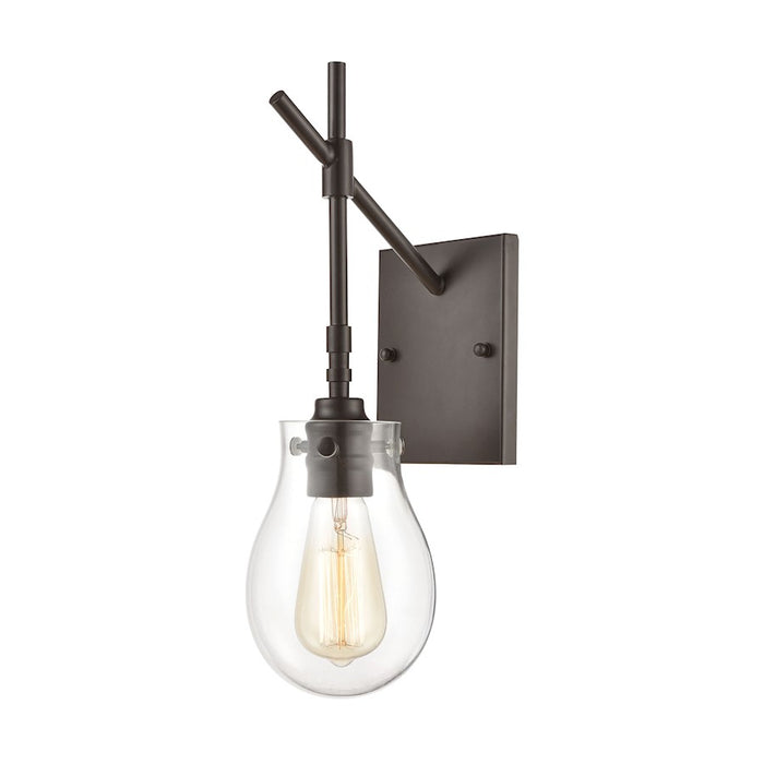 ELK Lighting Jaelyn 1-Light Sconce, Oil Rubbed Bronze/Clear Glass