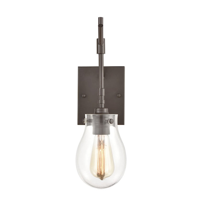 ELK Lighting Jaelyn 1-Light Sconce, Oil Rubbed Bronze/Clear Glass